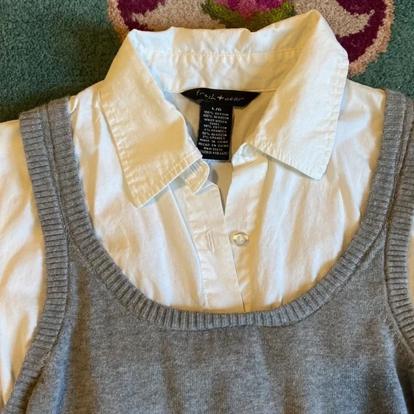 Collared long sweater top - Picture 2 of 2